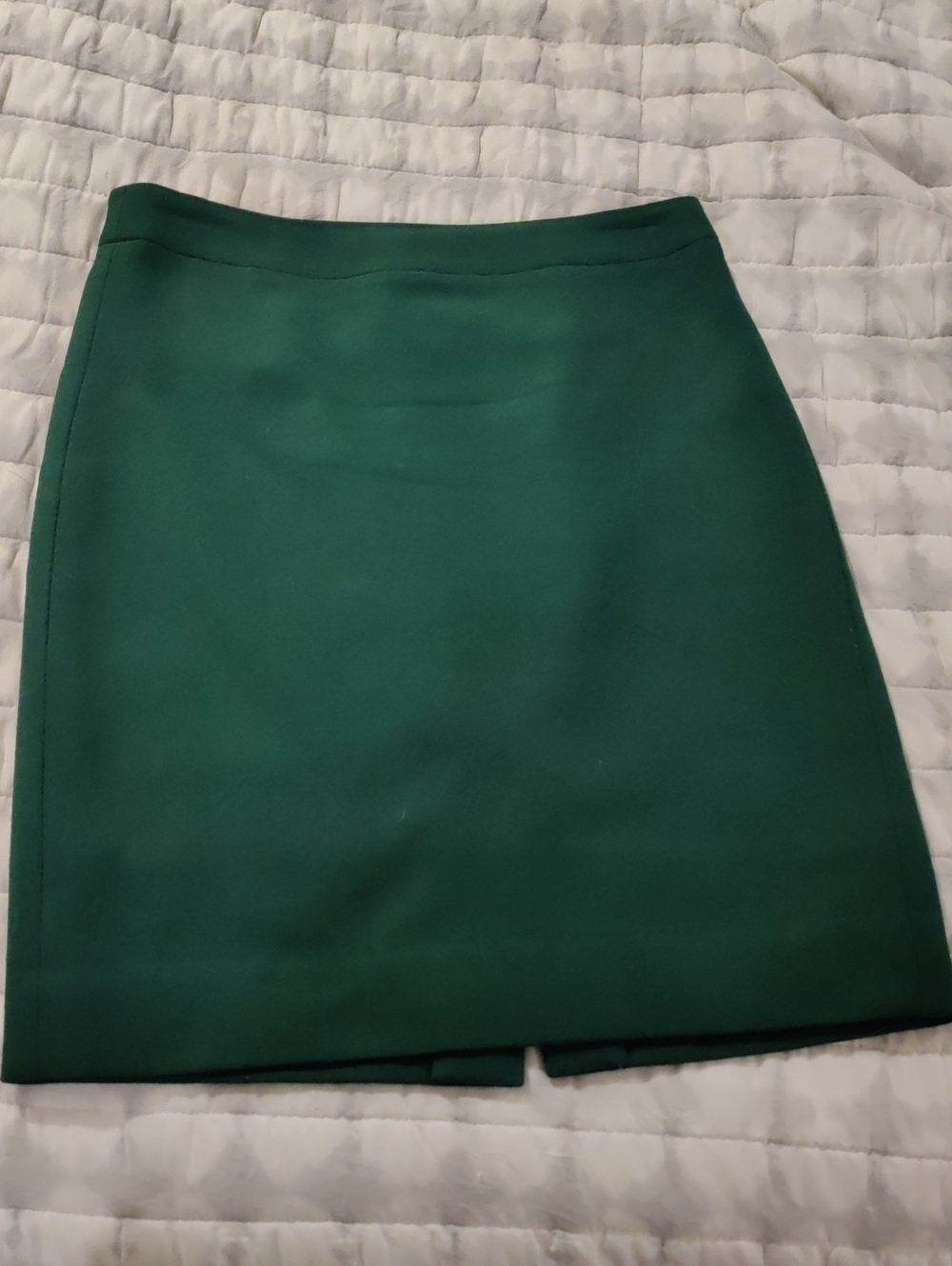 J.Crew Womens Green Wool Blend Fully Lined Back Zip Closure Pencil Skirt Warm